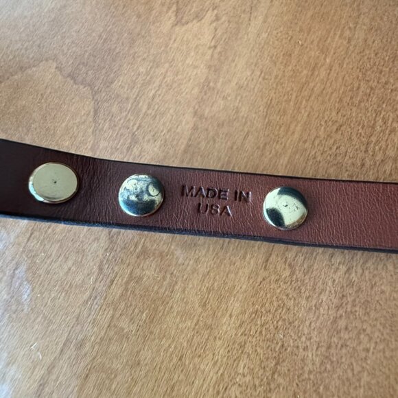 Tory Burch brown and gold leather wrap bracelet - Picture 5 of 7